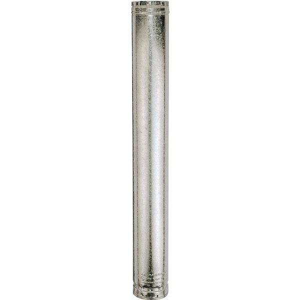Ameri-Vent 3E3 Type B Gas Vent Pipe, 3 in OD, 3 ft L, AluminumGalvanized Steel 3000